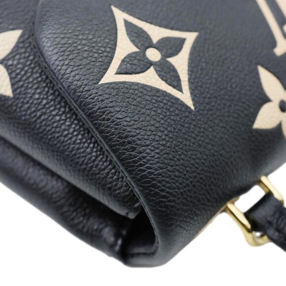Louis Vuitton  Madeleine MM Bicolor Monogram Empreinte Leather Satchel Bag Black - Picture 7 of 16